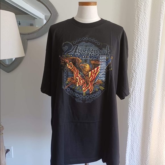 🇺🇸3/$20 NEW Men’s Black 2nd Amendment Tee 2XL - Picture 2 of 4